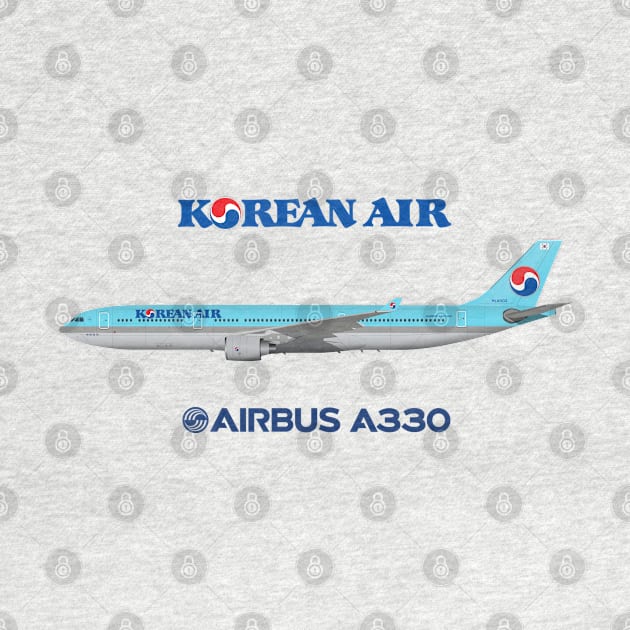 Illustration of Korean Air Airbus A330-300 by SteveHClark